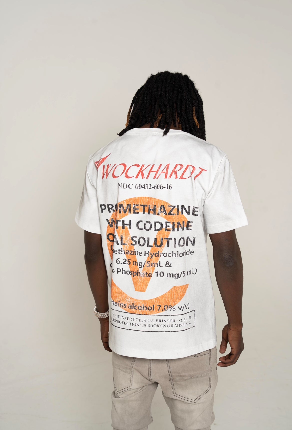 DOUBLE CUP STATE OF MIND WHITE AND ORANGE TEE