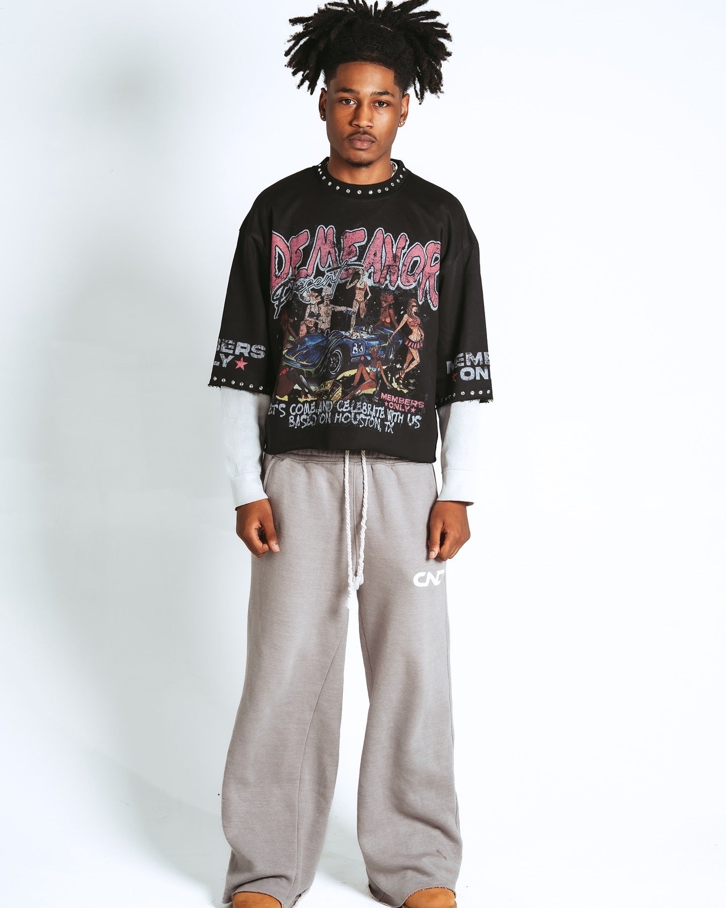 Race club crop tee black